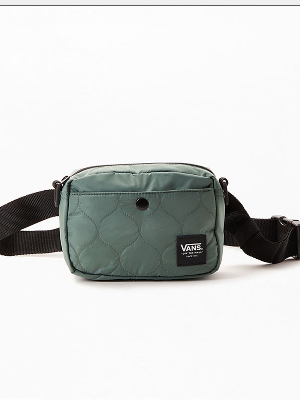 Vans Wanderer Quilted Green Waistpack/Crossbody Bag with Black Strap